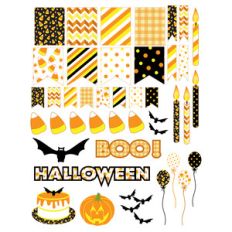 candy corn-themed planner
