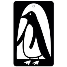 penguin layered gift tag