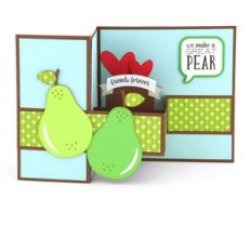 pop up box card pear