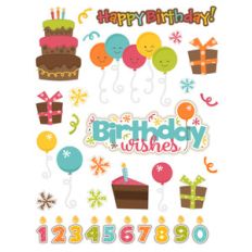 birthday wishes planner sticker set