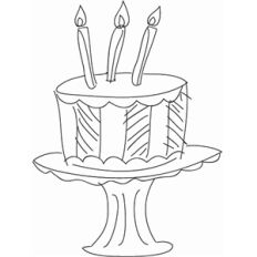 sketch cake on stand