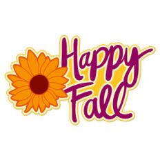 happy fall sunflower title