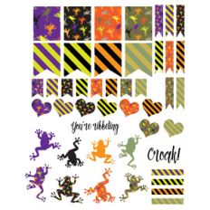 slimy frogs planner stickers