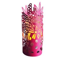 spotted jar of flowers lantern
