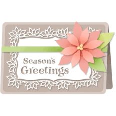 season's greetings poinsettia card