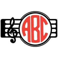 sheet music monogram frame