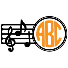 musical monogram frame