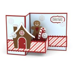 pop up box card gingerbread