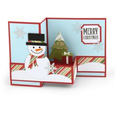 pop up box card snowman