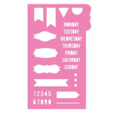 planner weekday stencil personal