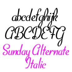 snf sunday alternate italic