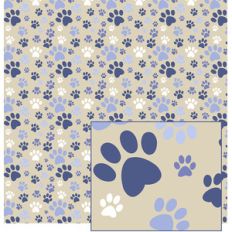 dog paw paper - blue