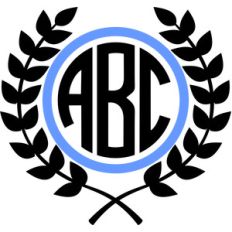 laurel wreath monogram