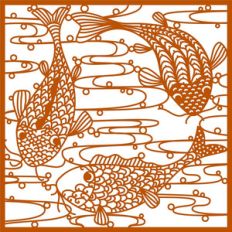 koi carp 12x12 background