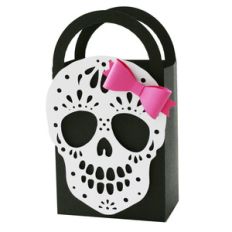 sugar skull gift bag with bow