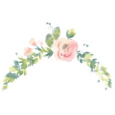 watercolor floral border