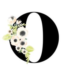 floral monogram o
