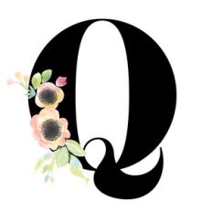 floral monogram q