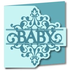 split design card - baby
