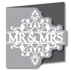 split design card - mr and mrs