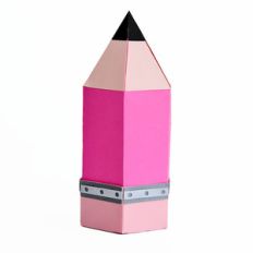 think pink - 3d pencil box