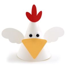 farm chicken party hat
