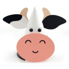 farm cow party hat