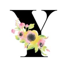 floral monogram y