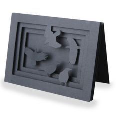 crow shadow box folded card