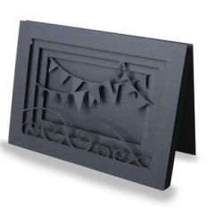 banner black shadow box folded card