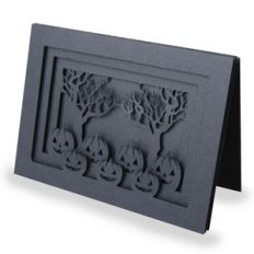 jack o'lantern black shadow box folded card
