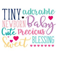 new baby word art