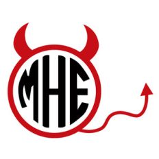 devil monogram frame
