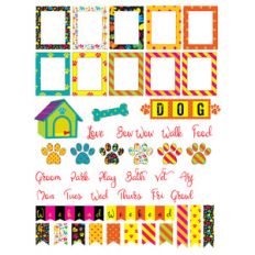colorful dog planner stickers