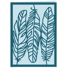 wild bird feathers card