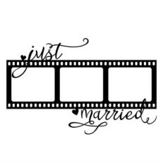 just married film frame
