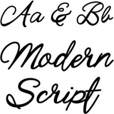 modern script font