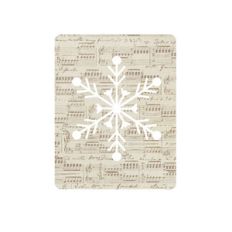 music and snow flakes