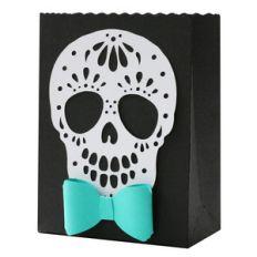 sugar skull bow tie bag