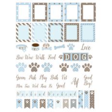 blue is for boy dog planner stickers
