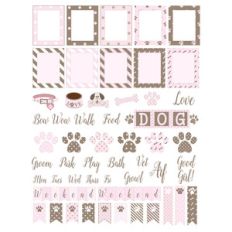 pink is for girl dog planner stickers