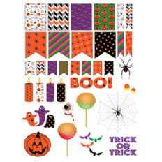 spooky halloween planning stickers