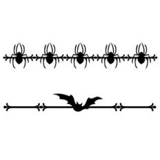 spider and bat borders