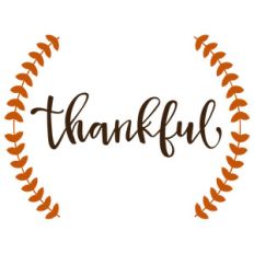 thankful with border