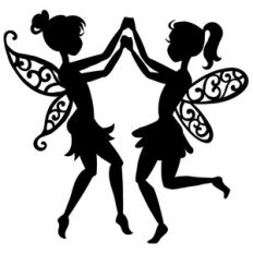 two dancing fairies