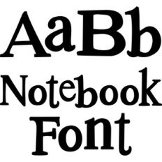 notebook font