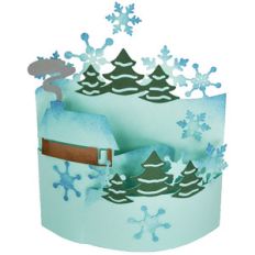 snowflake winter bendi card