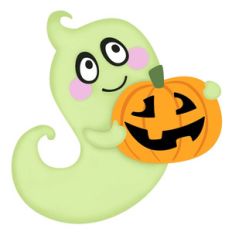 ghost with pumpkin