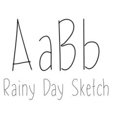 rainy day sketch font
