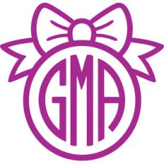 bow monogram frame